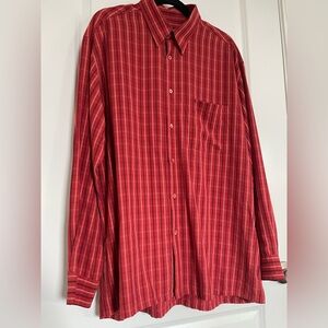 Bugatchi Uomo Mens Checkered Button Up Long Sleeve Shirt Size XL Colorful Casual